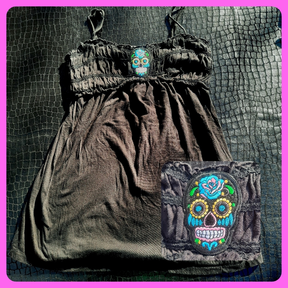 Sugar Skull Babydoll Tank
